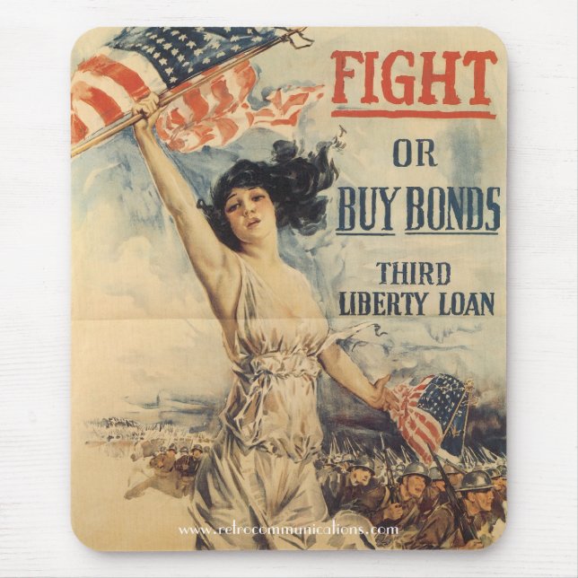 "Fight or Buy Bonds" World Poster Mousepad (Vorne)