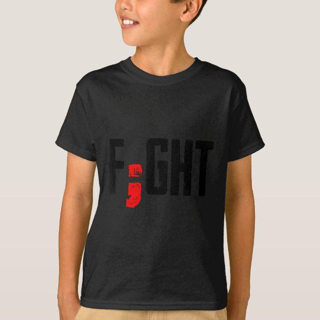 Fight Semicolon Mental Health Suprt Suicide Surviv T-Shirt (Vorderseite)