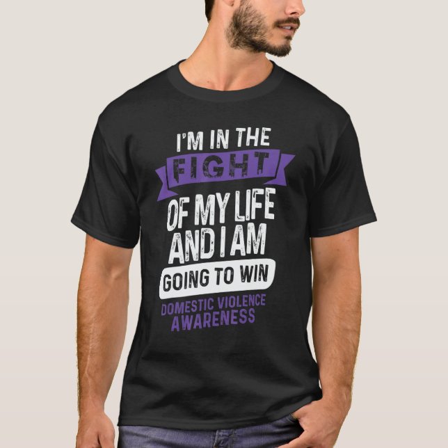 Fight to Win Domestic Violence Awareness Supporter T-Shirt (Vorderseite)