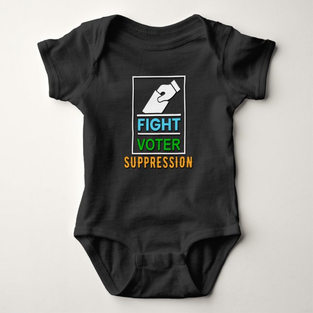 Fight Voter Suppression - Election Design Baby Strampler (Vorderseite)