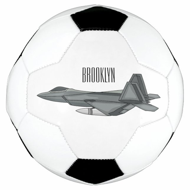 Fighter aircraft cartoon illustration fußball (Vorderseite)