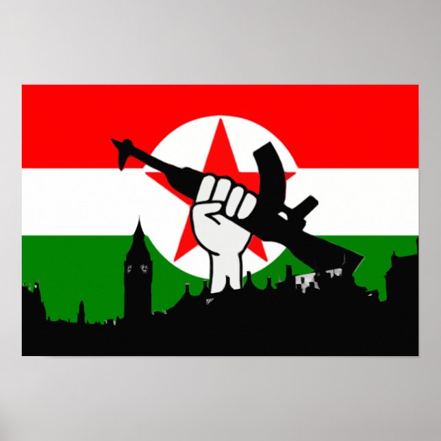 Fighter der britischen Republikaner über dem Parla Poster (Vorne)