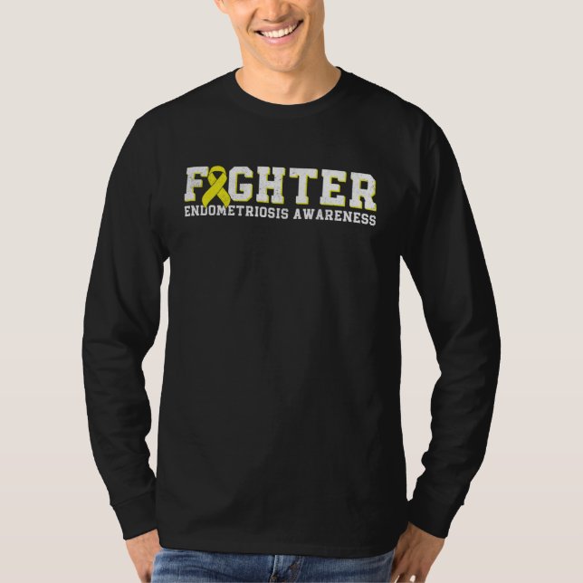 Fighter Endometriosis Awareness Month Ribbon Endo  T-Shirt (Vorderseite)