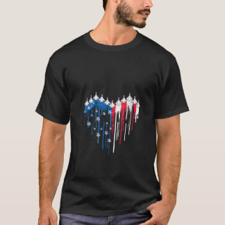 Fighter Jet Airplane American Flag für Frauen Retr T-Shirt