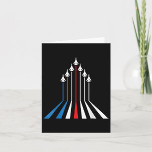Fighter Jet Flugzeug USA Flag 4. Juli Patrioti Karte