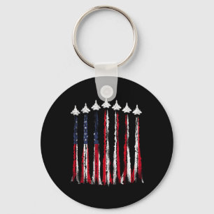 Fighter Jet Flugzeug USA Flag 4. Juli Patrioti Schlüsselanhänger