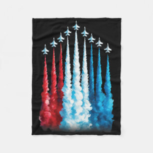 Fighter Jets American Flag für 4. Juli Patriot Fleecedecke