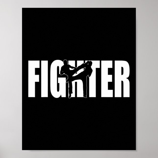 Fighter Mma Kickboxing Muay Thai Mixed Martial Art Poster (Vorne)
