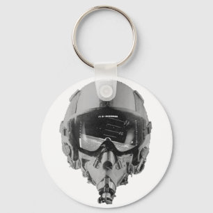 Fighter Pilot Helmet and Altimeter Schlüsselanhänger