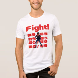 Fighter with 90s Retro Anime Style Tri-Blend Shirt