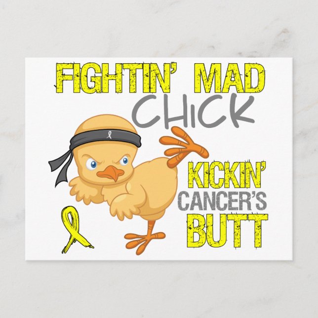 Fightin Chick Sarcoma Postkarte (Vorderseite)
