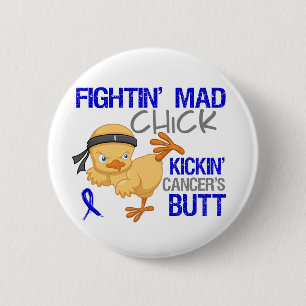Fightin Küken-Darmkrebs Button