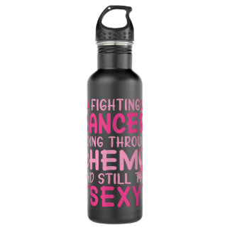 Fighting Cancer Going Through Chemo Pink Breast Ca Edelstahlflasche