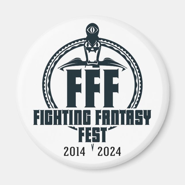 Fighting Fantasy Fest 10-Jubiläumsmagnet Magnet (Vorne)
