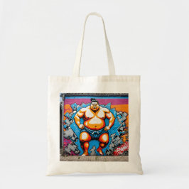 Fighting Sumo Wrestlers: Japanese-Inspired Art Tragetasche