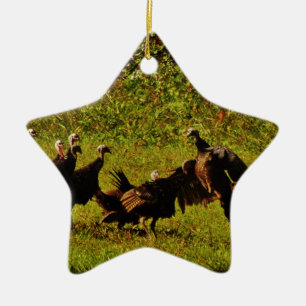 Fighting Wild Turkeys in the Smoky Mountains Keramikornament