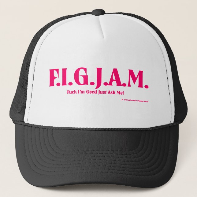 FIGJAM - ROSA TRUCKERKAPPE (Vorderseite)