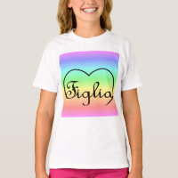 Figlia Daughter Italienisches Regenbogenherz
