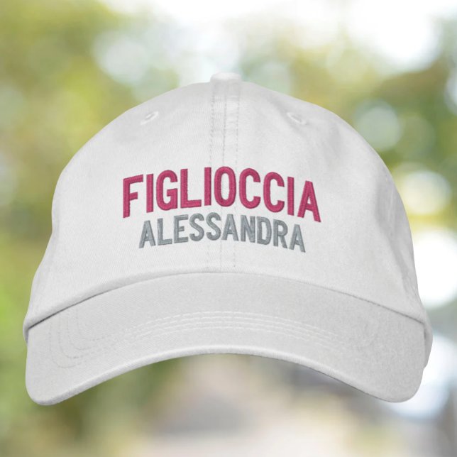 Figlioccia (Tochter) personalisiert Bestickte Baseballkappe (Von Creator hochgeladen)