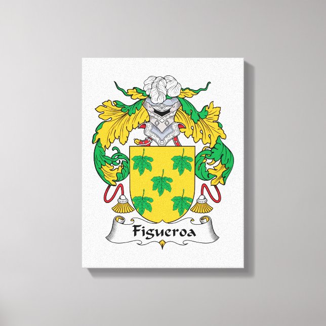 Figueroa-Familienwappen Leinwanddruck (Vorderseite)