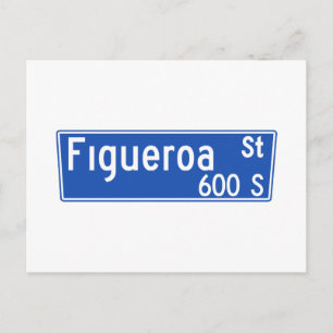 Figueroa Street, Los Angeles, CA Street Sign Postkarte