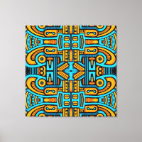 Figurative Abstrakt Bold Blue Orange