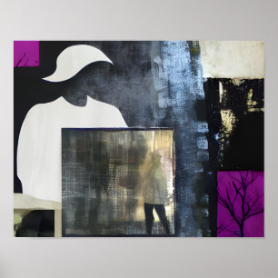 Figurative Abstrakt Collage Poster