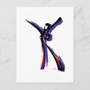 Figurative Frau Postkarte