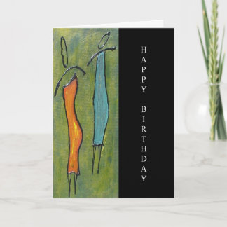 Figurative Women Happy Birthday Art Card Karte