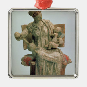 Figürchen der Aphrodite spielend mit Eros Silbernes Ornament