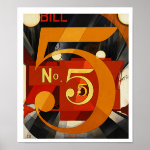 Figure 5 in Gold by Charles Demuth Poster