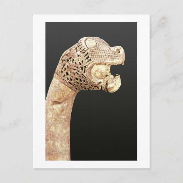 Figurehead of a Viking Longship, gefunden in Osebe Postkarte (Vorderseite)