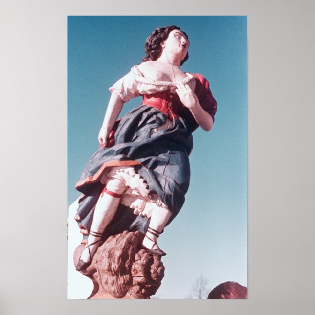 Figurehead von unbekanntem Segelschiff Poster (Vorne)