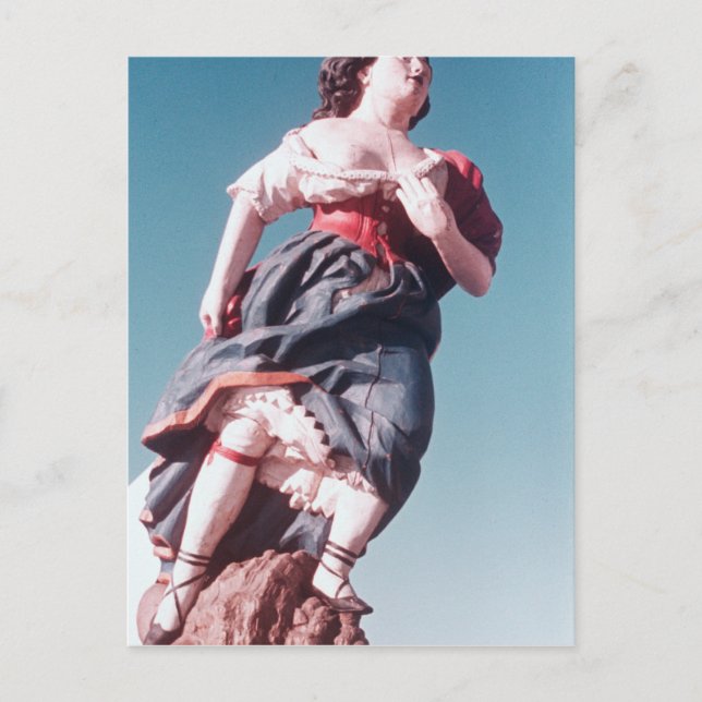 Figurehead von unbekanntem Segelschiff Postkarte (Vorderseite)