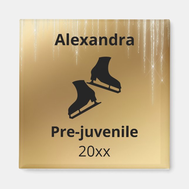 Figuren skating level test year gold magnet (Vorne)