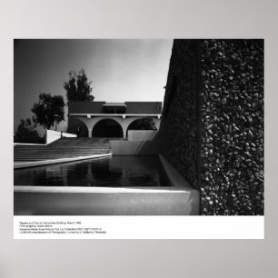 Figures and pool at UCR, März 1966 by Ansel Adams Poster