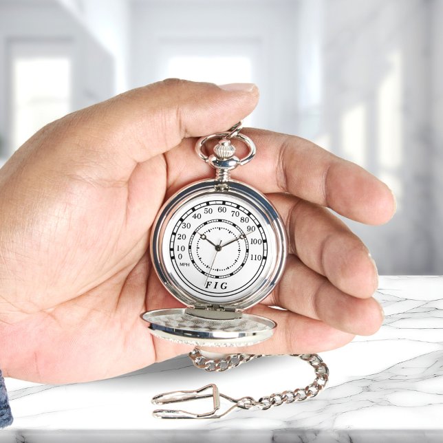 Figures Car Rev Zähler Geschwindigkeitsmesser Beob Armbanduhr (Makes a lovely gift for any figaro owner or lover of pocket watches)