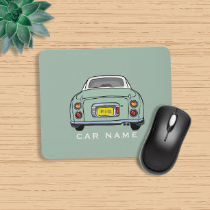 Figures Emerald Green Figaro Name Monogram Mousepad