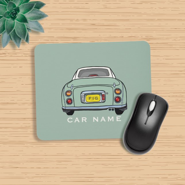 Figures Emerald Green Figaro Name Monogram Mousepad (Love emerald green figaros and need a mouse mat? Add your name to this one!)