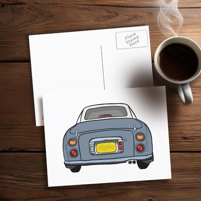 Figures Lapis Gray Figaro Motor Car Postkarte (A fun lapis grey  figgy postcard to send to your car (or your friends))