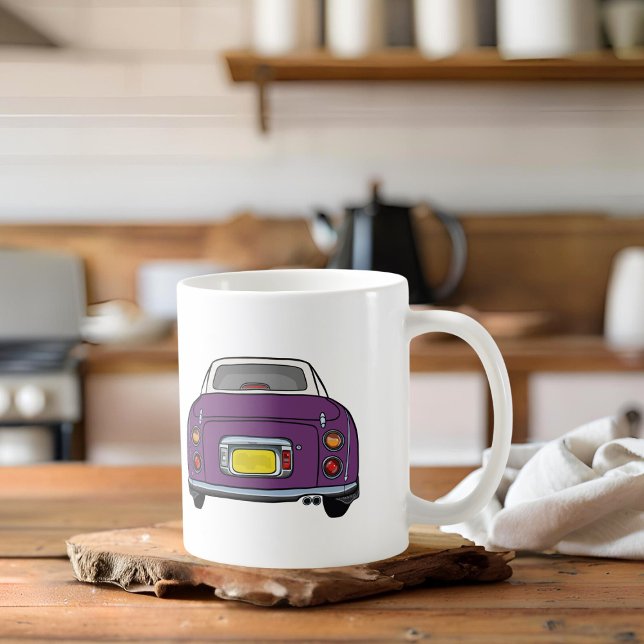 Figures Name Lila Figaro Car Coffee Tasse (Cute purple figaro car coffee mug with space for your name or your purple figgy's)