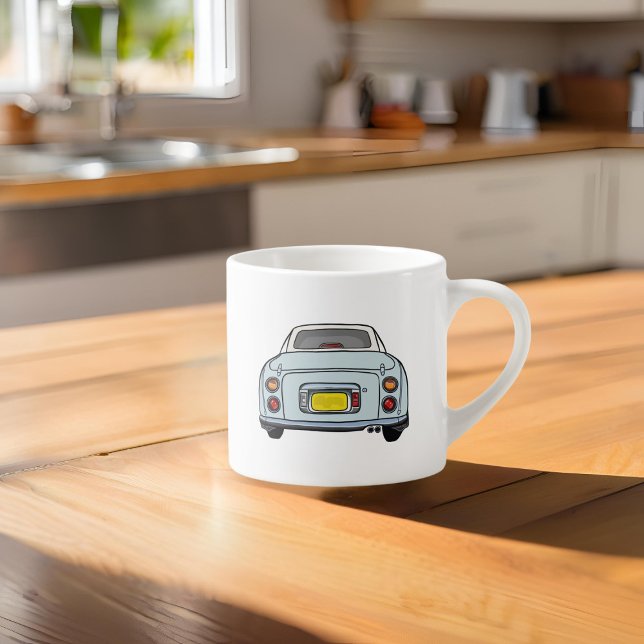 Figures Name Pale Aqua Figaro Espresso Tasse (How do you like your coffee in a morning? I like mine with a fig. Customise with your name )