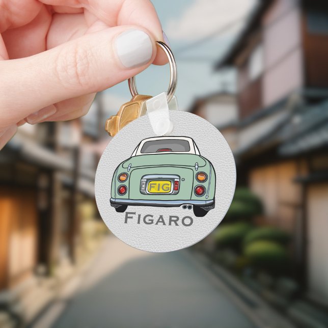 Figures Niedlich Emerald Green Figaro Car Name Schlüsselanhänger (Add your name and initials to this cute green figaro car keychain.)