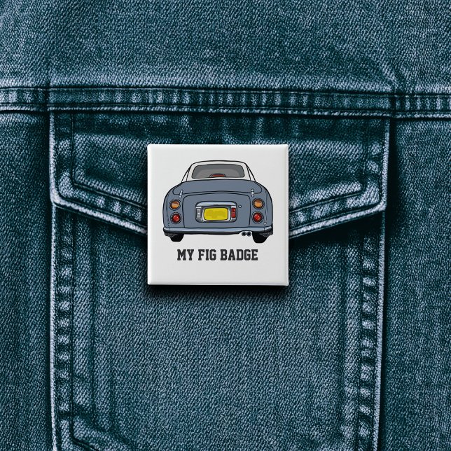 Figures Niedlich Lapis Gray Figaro Auto Name Button (A fun figgy pin button badge to attach to you! Show off your love of lapis grey figaro cars)