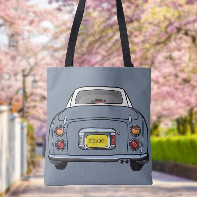 Figures Niedlich Lapis Gray Figaro Auto Tote Bag (Add your car reg number or figgy car name to this cute lapis grey figaro car tote bag)