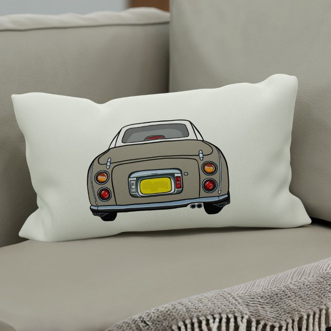 Figures Topaz Mist Figaro Auto Karierte Silhouette Lendenkissen (A fun topaz figgy lumbar pillow for your car or home. You can easily change the background colour)