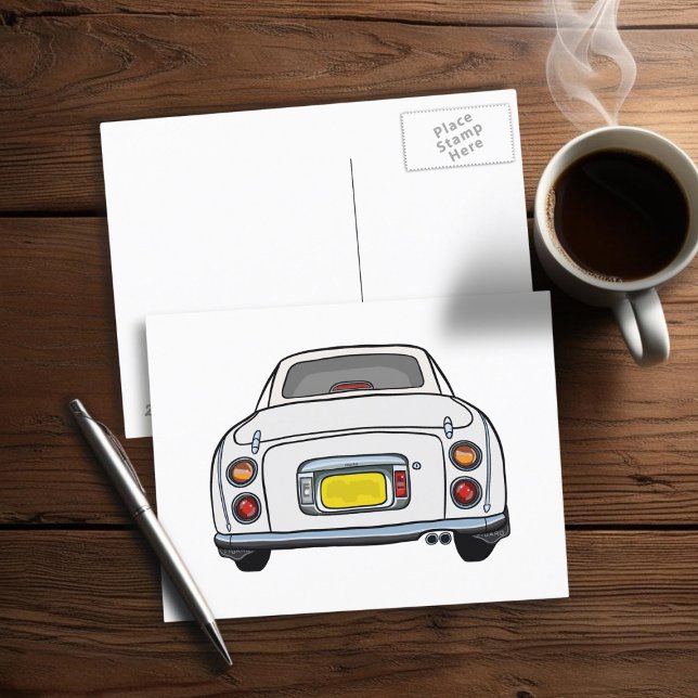 Figures White Figaro Car Postkarte (A fun white figaro postcard just for you)