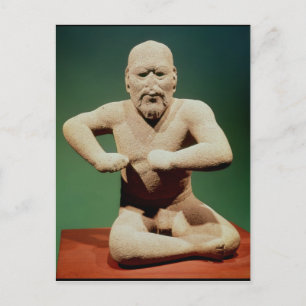 Figurine of a wrestler postkarte