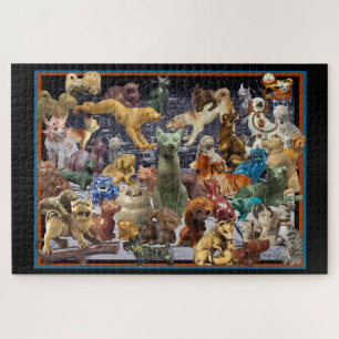 Figurinen von Katzen und Hunden Puzzle