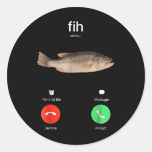 Fih Anruf Erinnern Sie mich Nachricht Ablehnen Ann Runder Aufkleber